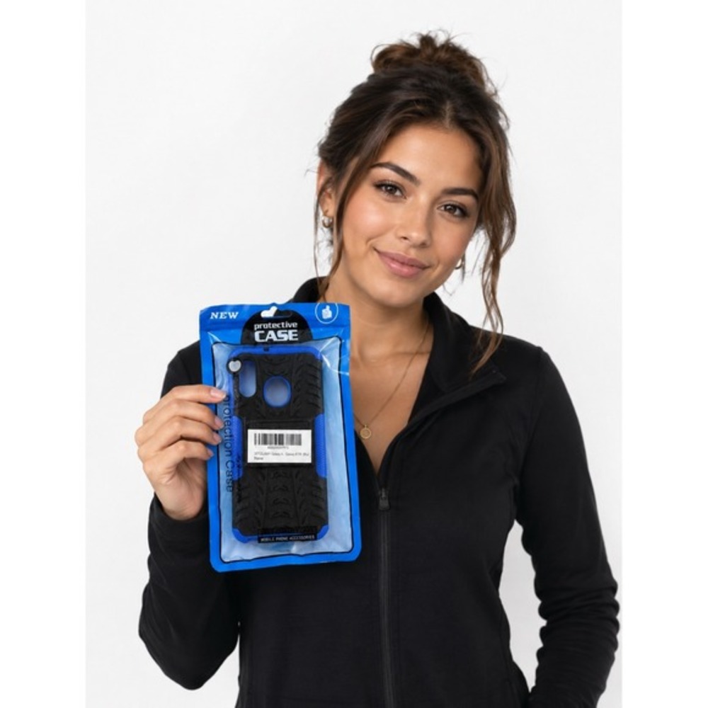 Samsung Galaxy A10E Protective Case Rugged Armor Cover Blue Black 70-08
